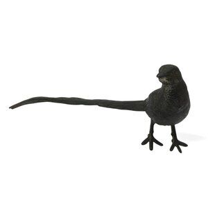 BIRD Cast Metal PHEASANT With Long Tail 14.5" Vintage